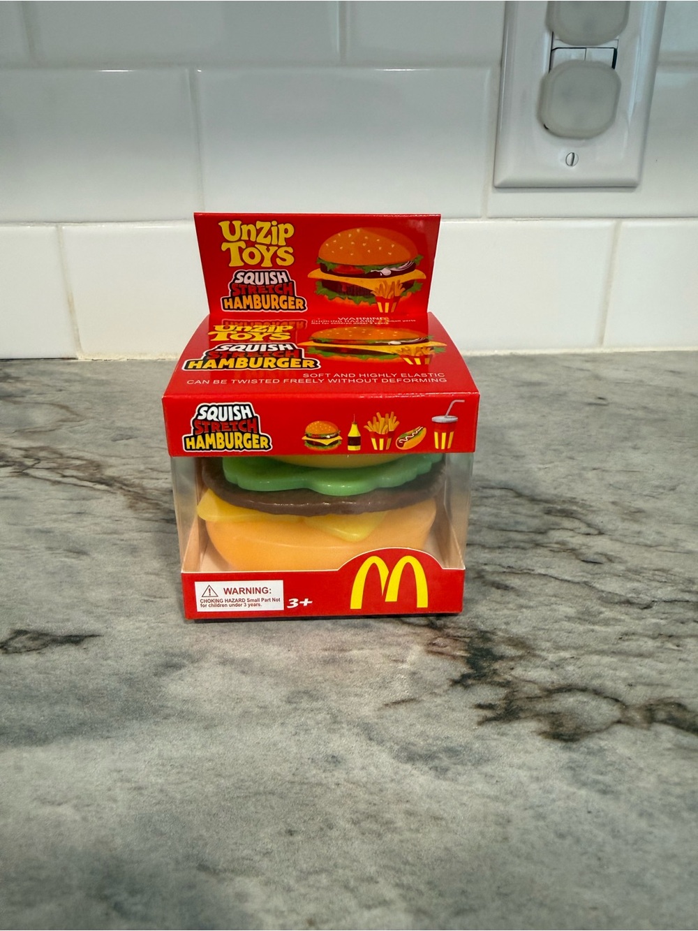 Squish Stretch Hamburger Toy - Pull Apart Squishy